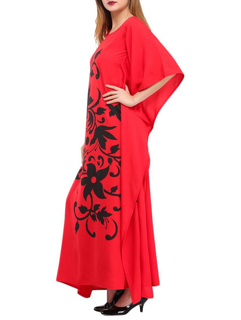 scoop neck floral kaftan - 15516943 - Zoom Image - 2