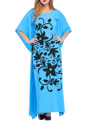 light blue printed kaftan - 15516944 - Standard Image - 1