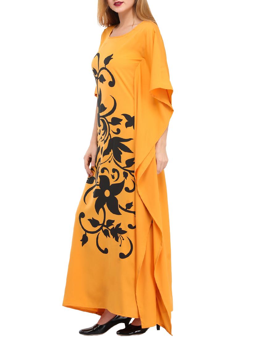 scoop neck floral kaftan - 15516946 - Zoom Image - 2