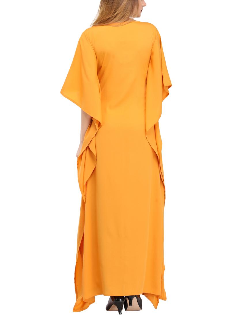 scoop neck floral kaftan - 15516946 - Zoom Image - 3
