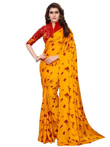 digital abstract printed saree with blouse - 15516989 - Very Small Image - 1