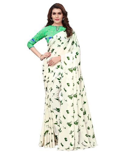digital abstract printed saree with blouse - 15516990 - Very Small Image - 1
