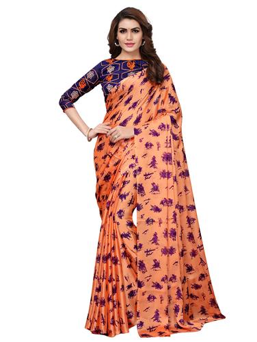 digital abstract printed saree with blouse - 15516993 - Very Small Image - 1