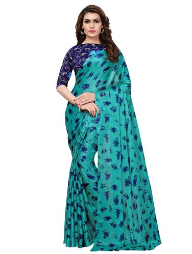 digital abstract printed saree with blouse - 15516996 - Very Small Image - 1