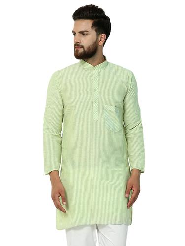 green cotton kurta pyjama set - 15517008 - Very Small Image - 1