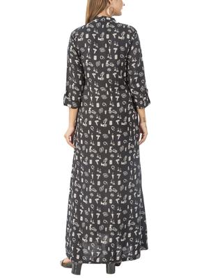 embellish flared printed kurta - 15517017 - Standard Image - 3