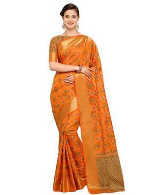 geometrical zari motif banarasi saree with blouse - 15517210 - Standard Image - 1