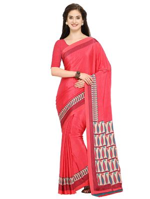 paisley printed border saree with blouse - 15517231 - Standard Image - 1