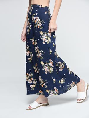 Floral printed flared palazzo - 15517321 - Standard Image - 1