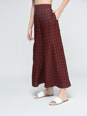 Printed flared palazzo - 15517323 - Standard Image - 1