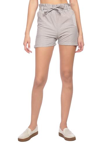 frill detail striped shorts - 15517446 - Very Small Image - 1
