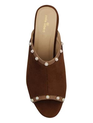 brown slip on sandals - 15518002 - Standard Image - 4