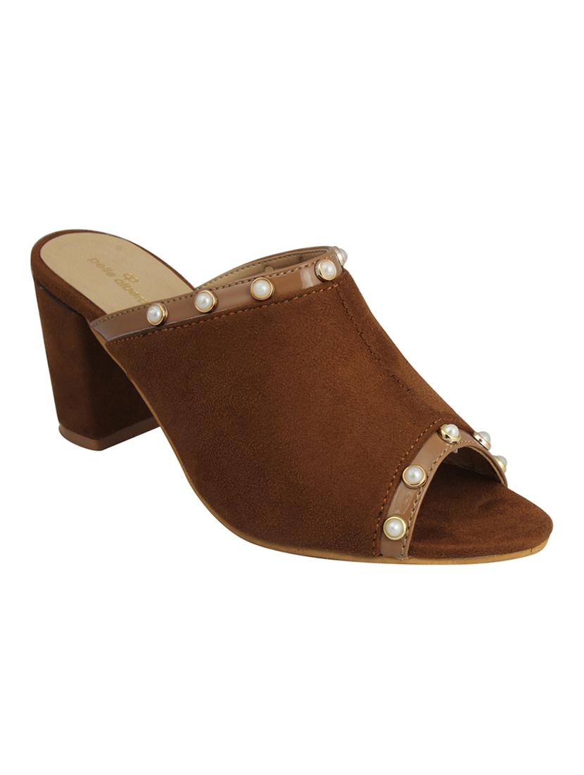 brown slip on sandals - 15518002 - Zoom Image - 1