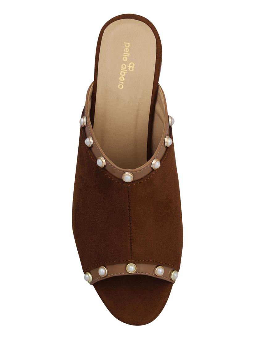 brown slip on sandals - 15518002 - Zoom Image - 4