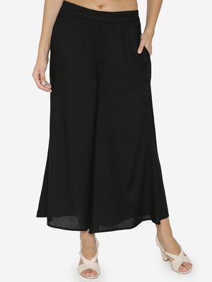 solid flared palazzo - 15518025 - Standard Image - 1