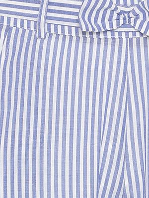 bow detailed striped trousers - 15518031 - Standard Image - 5