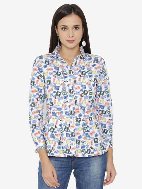 conversational print shirt - 15518051 - Standard Image - 1