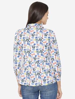 conversational print shirt - 15518051 - Standard Image - 3