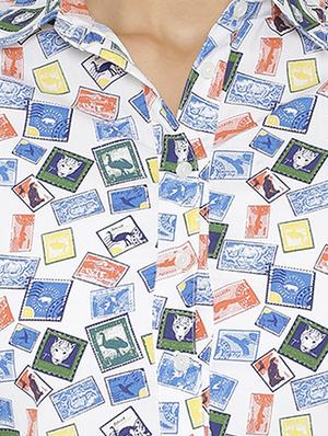 conversational print shirt - 15518051 - Standard Image - 4