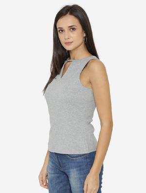 sleeveless keyhole neck top - 15518052 - Standard Image - 2