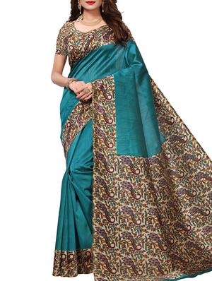 Contrast border mysore silk saree with blouse - 15518152 - Standard Image - 1