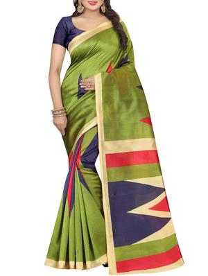 Contrast border mysore silk saree with blouse - 15518185 - Standard Image - 1