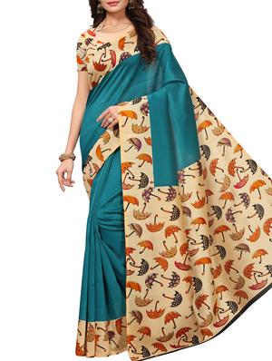 Contrast border mysore silk saree with blouse - 15518191 - Standard Image - 1