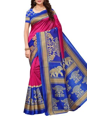 Conversational border mysore silk saree with blouse - 15518193 - Standard Image - 1