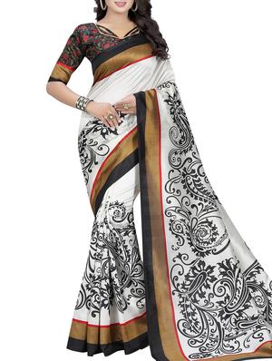 printed mysore silk saree with blouse - 15518196 - Standard Image - 1