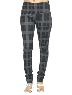 mid waist checkered jegging - 15518250 - Standard Image - 1