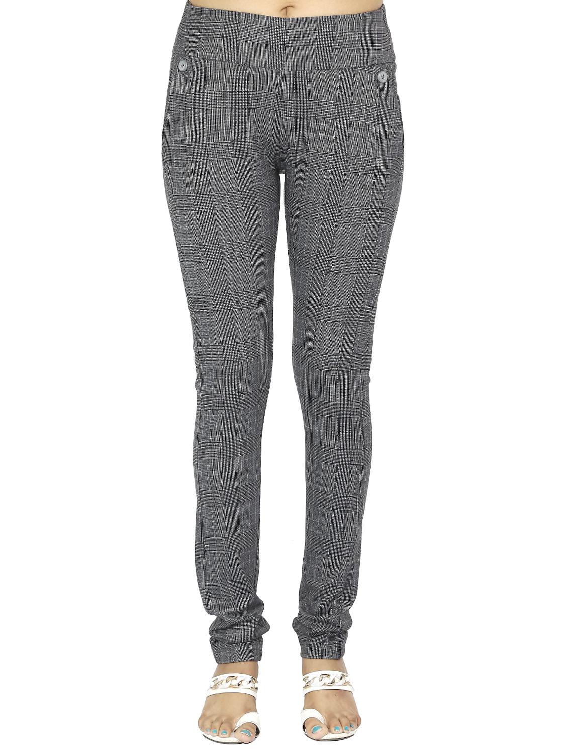 mid waist checkered jegging - 15518255 - Zoom Image - 1