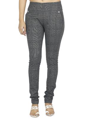 mid waist checkered jegging - 15518256 - Standard Image - 1