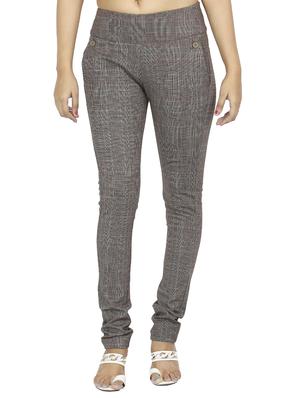 mid waist checkered jegging - 15518257 - Standard Image - 1
