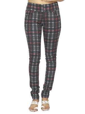 mid waist checkered jegging - 15518260 - Standard Image - 1
