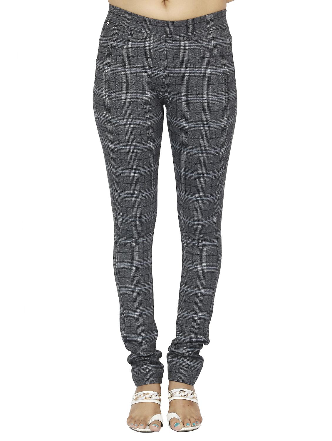 mid waist checkered jegging - 15518263 - Zoom Image - 1
