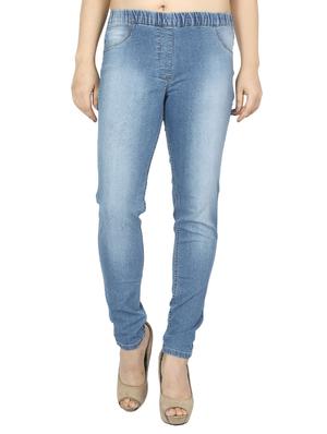 stone washed denim jegging - 15518268 - Standard Image - 1