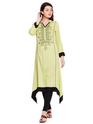 Straight embroidered kurta - 15518273 - Standard Image - 1