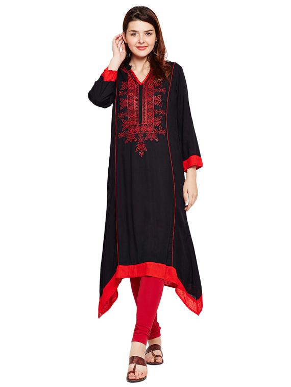 Straight embroidered kurta - 15518275 - Zoom Image - 1