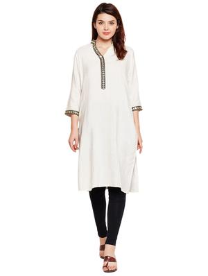 Mirror work pintucks kurta - 15518283 - Standard Image - 1