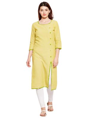 Button slit a-line kurta - 15518289 - Standard Image - 1