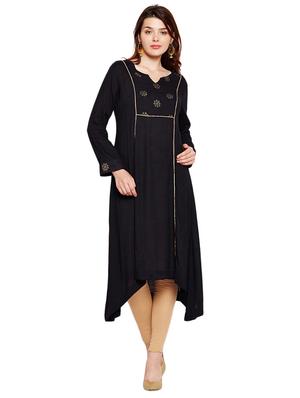 Asymmetric block print kurta - 15518297 - Standard Image - 1