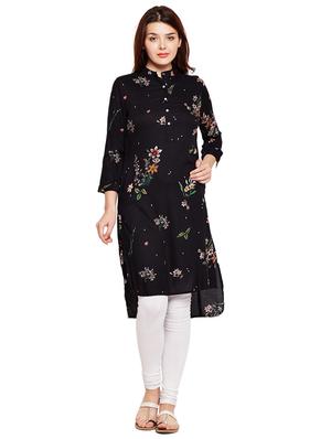 Printed high-low kurta - 15518298 - Standard Image - 1