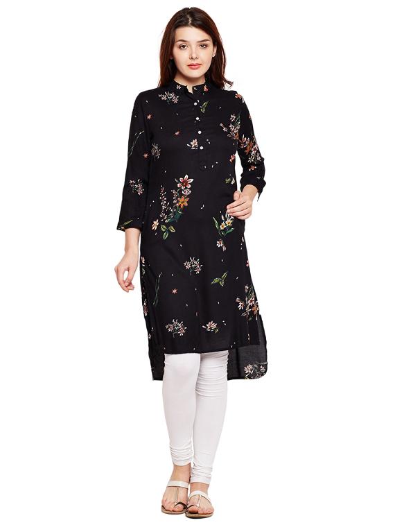 Printed high-low kurta - 15518298 - Zoom Image - 1