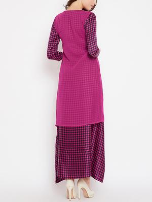 sheer side slit layer printed dress - 15518343 - Standard Image - 3