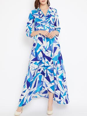 printed high low maxi dress - 15518347 - Standard Image - 1
