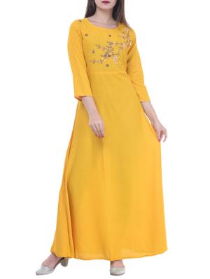 Embellished a-line kurta - 15518376 - Standard Image - 1