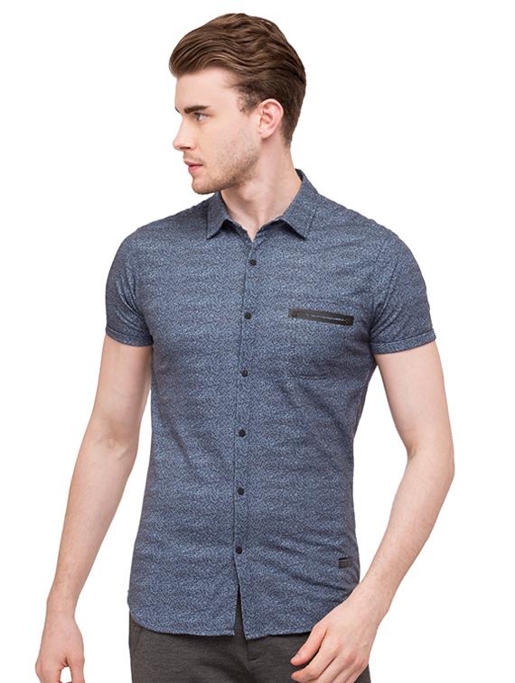 blue cotton casual shirt - 15518947 - Zoom Image - 1