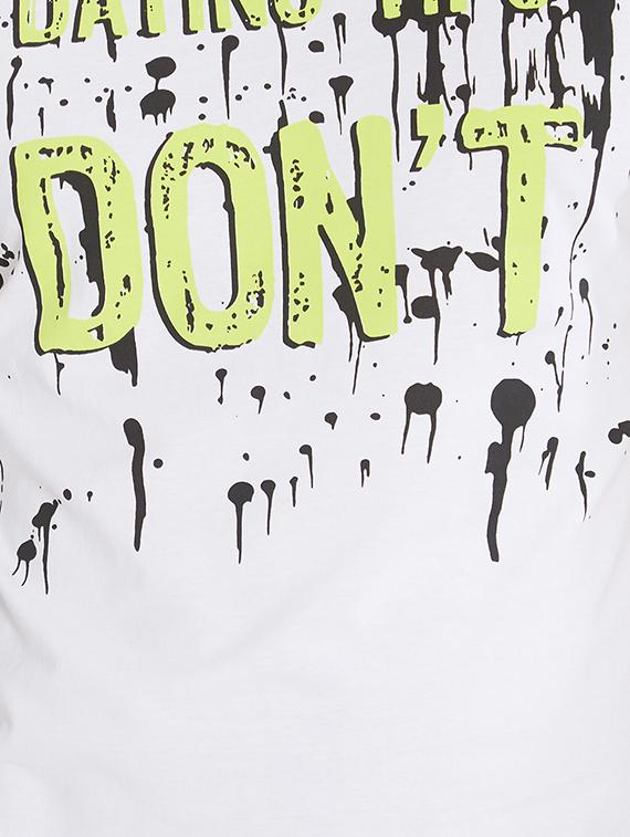 white cotton chest print t-shirt - 15518995 - Zoom Image - 5