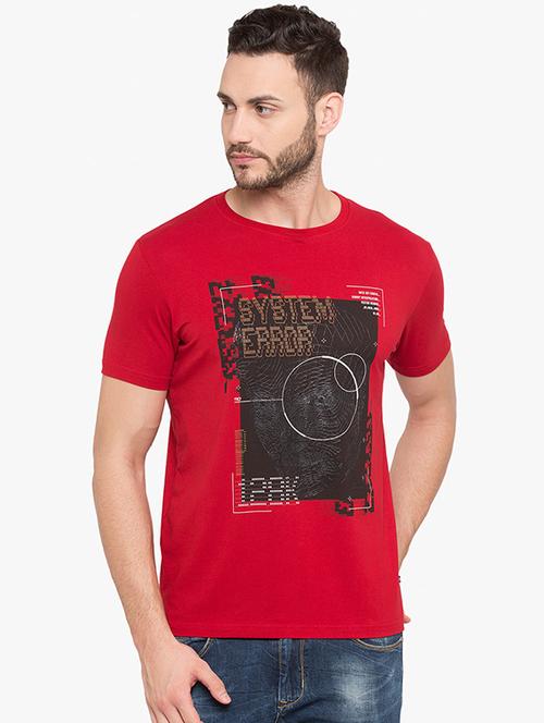 red chest printed t-shirt - 15519174 - Standard Image - 1