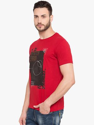 red chest printed t-shirt - 15519174 - Standard Image - 2